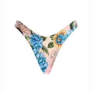 New With Tag Agua Bendita Avy Reversible Printed Eco Bikini Bottom, Size S